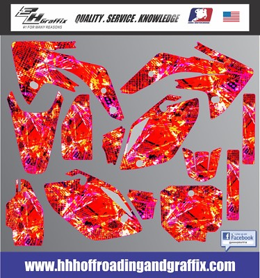 Graphic Kit for 2002-2004 Honda CRF450 CRF 450 Abstract shroud Decal Graphics