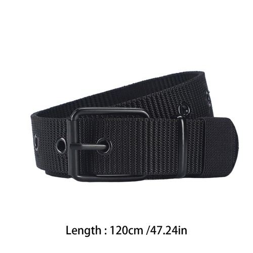 Adjustable Nylon Belt Multi-Hole Versatile Nylon Webbing Belt Waist Strap - Picture 8 of 17
