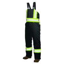 Work King Safety Men's Hi Vis Insulated Safety Overall Black XL