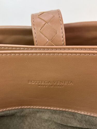Bottega Veneta Roma Intrecciato Nappa Brown Shoulder Bag Ebay Live - Picture 9 of 13