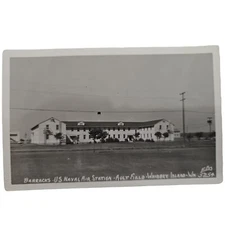 Barracks Us Naval Air Station Ault Field Whidbey Wa Postcard 1935 Postcard Rppc