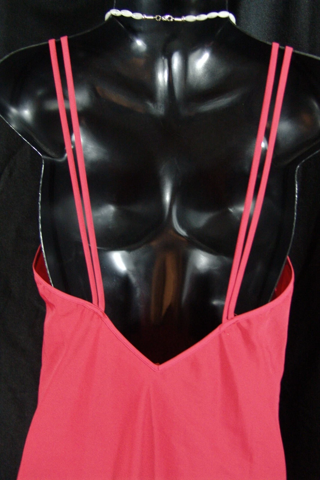 UNDERCOVER Abito Victoria's Secret slip M rosso pizzo floreale etichetta oro medio vintage anni 80