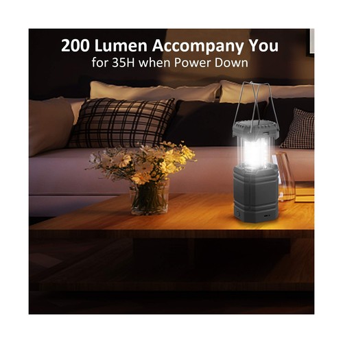 3000 Large Capacity Hand Crank Solar Camping Lantern, Portable Ultra Bright L... - Picture 2 of 8