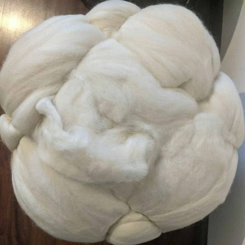 30 lbs White Merino WOOL ROVING BULK Natural Undyed Felting Spinning Chunky Yarn - Image 4 of 4