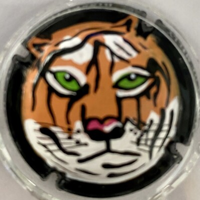 1 Champagnerkapsel handbemalt ALBERT DE MILLY, TIGER