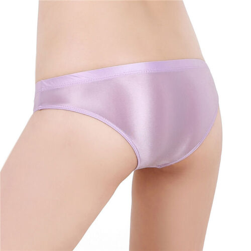 Mens Women Silky Shiny Satin Glossy Wet Look Knickers Briefs Underwear PantiesX1 - Picture 6 of 20