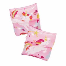 Play Day Inflatable Armbands Pink Swimming Unicorn Heart Diamond Clouds Girls