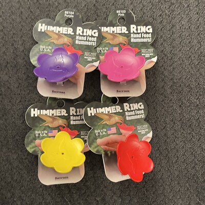 Hummer Made Rings New Set Of 4 Hummer Ring Hand Feed Hummers B19 | eBay