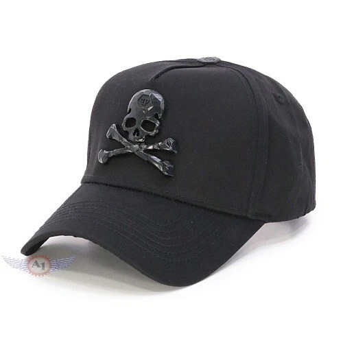 PHILIPP PLEIN sport Baseball Cap flat Men Black skull Originals summer Hat