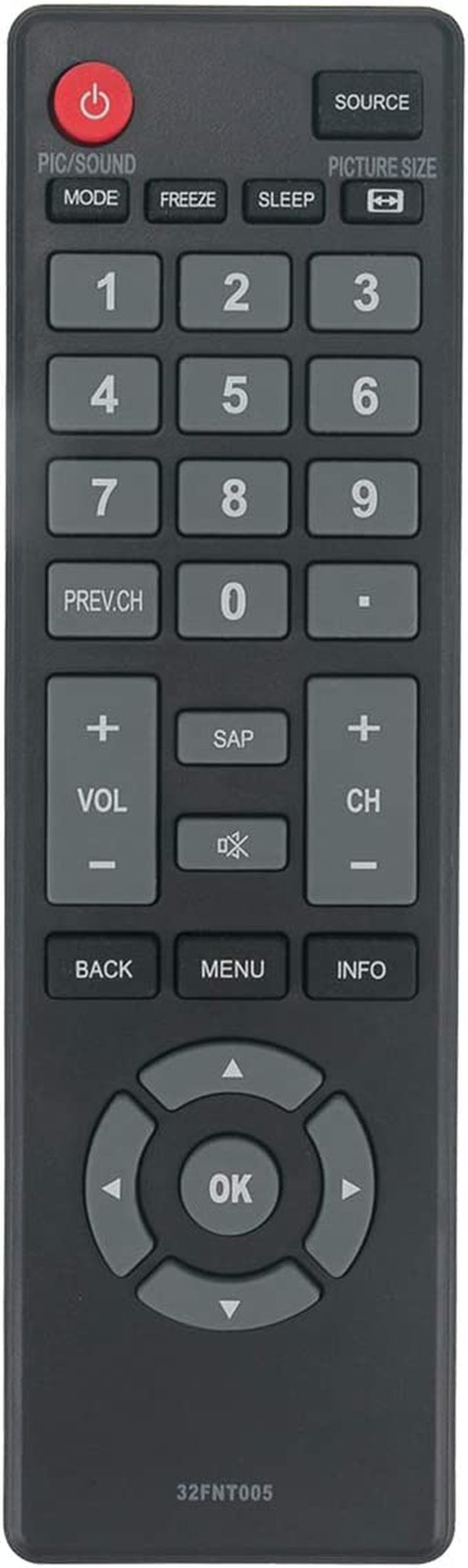 32FNT005 Replace Remote Control Applicable for Magnavox TV 24ME403V 24ME403V/F7