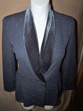 Jessica Howard Plumb-Gray Jersey Jacket sz10 dressy evening