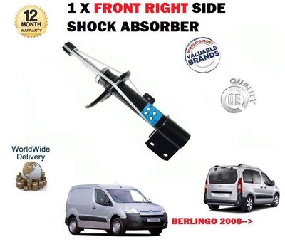 FOR CITROEN BERLINGO MPV VAN 2008-> 1X RIGHT SIDE FRONT SHOCK - Main Image