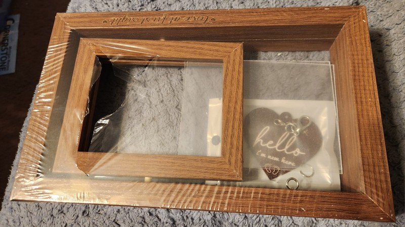 Baby Sonogram Picture Frame 'Love At First Sight'  Revolving Frame Inside Frame