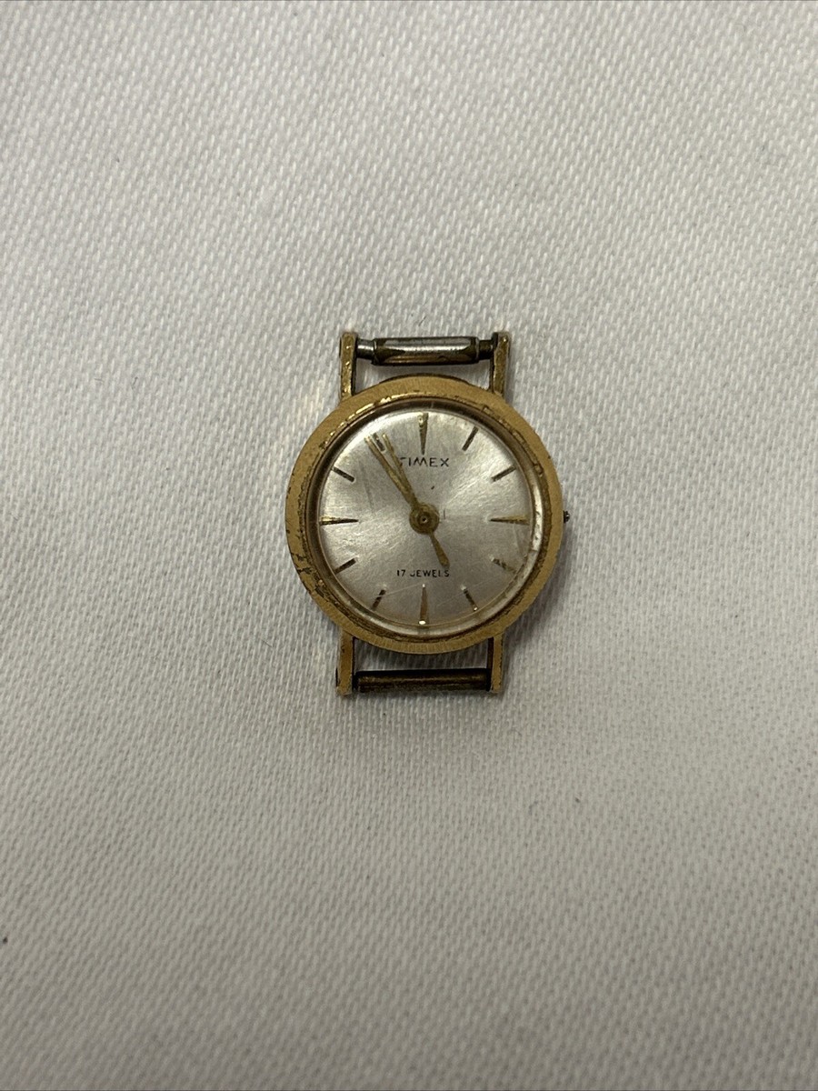 Timex 17 Jewels Vintage Watch No Strap Base Metal Bezel S.Steel