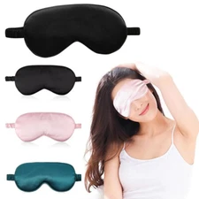 Silk Satin Sleep Eye Mask Night Cover Eye Sleeping Mask for Women Men Rest