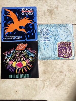 3 x Kool & The Gang 7'' Singles Cherish Ooh La La La In The Heart De-Lite Records