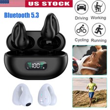 Bluetooth 5.3 Wireless Earbuds Ear Clip Bone Conduction Headphones Headset