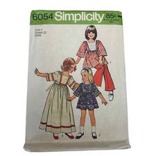 Simplicity Vintage 1970's Pattern 6054 Girls Caftan Size 4