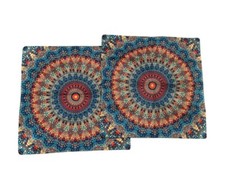 Mandala Decorative Pillowcases 16 " x 16" Set of Two