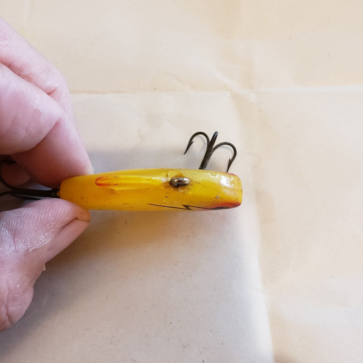Leurre de pêche vintage Heddon Super Sonic - Red Shore Leurre de pêche vintage Heddon Super Sonic - Red Shore
