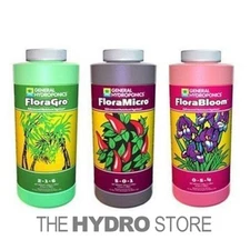 General Hydroponics Flora Series FloraGro FloraBloom FloraMicro 16 oz pint - gh