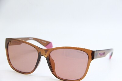 NEW POLAROID PLD 6077/F/S 09QOZ LIGHT BROWN PINK AUTHENTIC SUNGLASSES 58-17