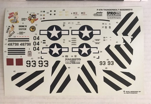 Revell Monogram Pro Modeler 1/48 Airplane Kit P-47N Thunderbolt 85-5929 NOB 1997 - Picture 6 of 12
