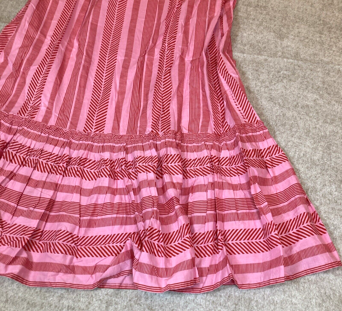 V by Very Pink Crochet Midi Beach Dress UK 14 Lightweight Frill Hem Summer  | eBay UK
