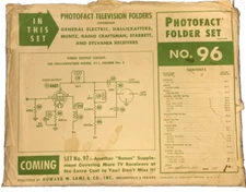 SAMS Photofact Folder no 96 Television Folder