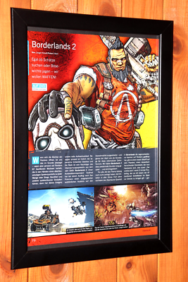 Borderlands 2 Xbox 360 Live PS3 PS4 Rare Small Promo Poster / Ad