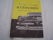 1956 Dodge Accessories  Brochure  Original Free Postage