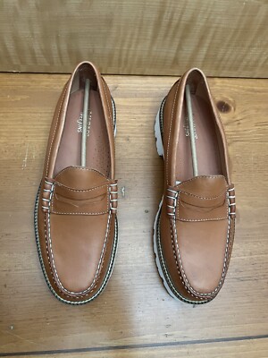 GH BASS 9 US - MENS LARSON TAN LUG WEEJUNS LOAFER | eBay