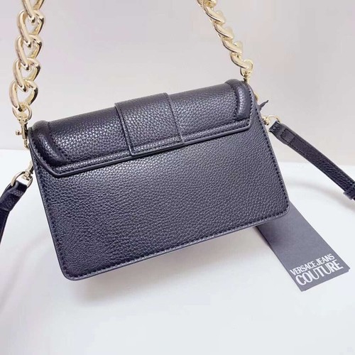 NEW Versace Jeans Couture Baroque-Buckle Chain-Link Shoulder Bag Width 20cm - Picture 9 of 12