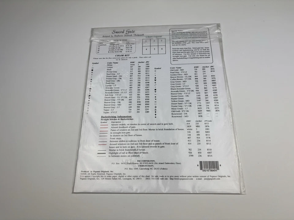 A Pegasus Publication Sword Gate Counted Cross Stitch Pattern 2R - Image 3 of 3