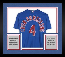 Framed Pete Crow-Armstrong Chicago Cubs Autographed Blue Nike Replica Jersey