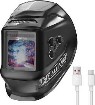 1/1/1/2 Optical Clarity Welding Helmet, True Color Auto Darkening, Wide Shade 4/