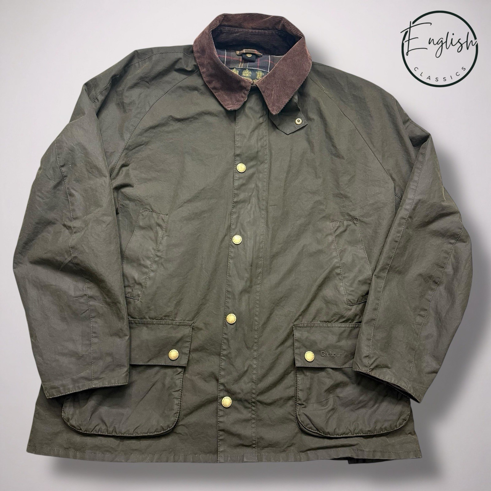 Barbour Ashby Wax Jacket Men’s XXL Olive image 8