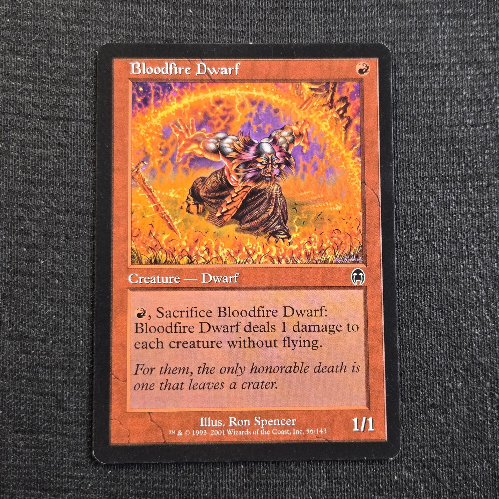 Magic: The Gathering Apocalypse Bloodfire Dwarf Common 56 Lightly Played