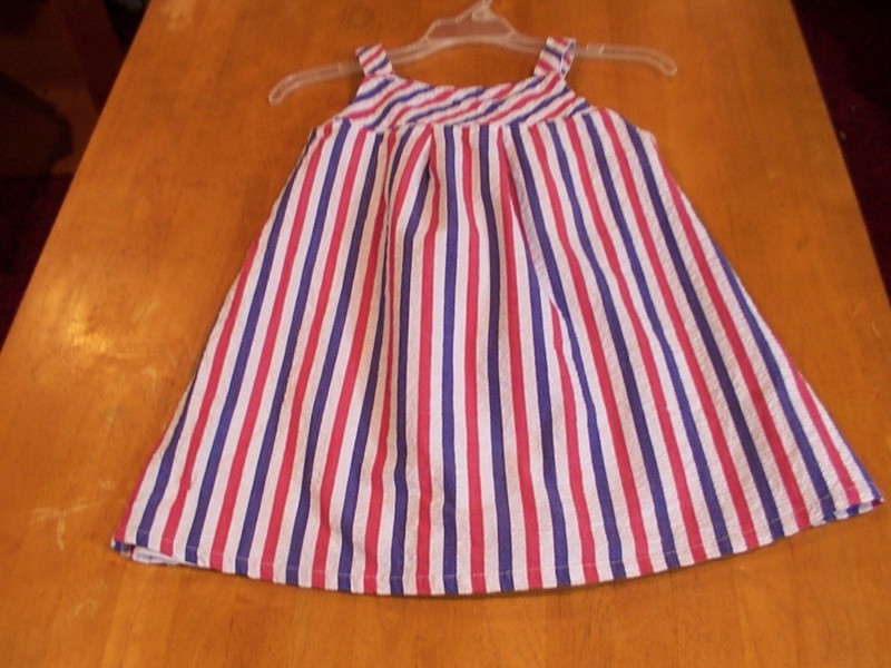 Tommy Bahama Red White Blue July 4th Striped Dress With Unique Buckle Accent-5