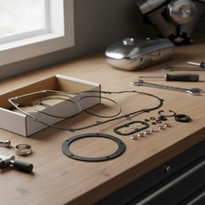 Prewired 1994-2006 Softail  Dyna Primary Cover Gasket Kit Clutch Seal for Ha...