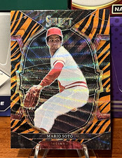 2023 Panini Select Baseball #96 Mario Soto Tiger Stripe Prizm SSP - Reds