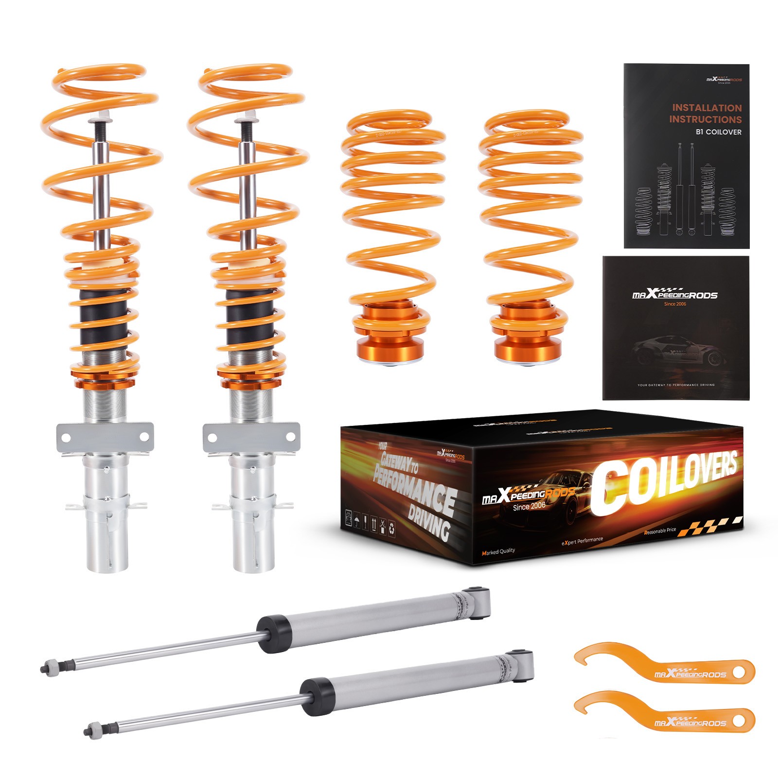 Coilover Kit for Polo Mk4 9N 2001-2009 1.2, 1.4, 1.4 FSI, 1.6, 1.8T GTI