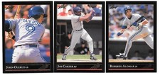 JOE CARTER ROBERTO ALOMAR JOHN OLERUD LOT 1992 LEAF GOLD TORONTO BLUE JAYS 375