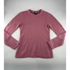 Carlisle Sweater Womens Medium Pink Cotton Cashmere Quiet Luxury Fairy Barbie