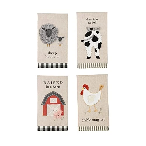 Mud Pie Farm Animal Applique Towel