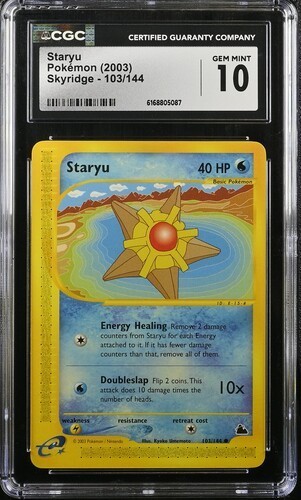 CGC 10 GEM MINT Staryu 103/144 Pokemon 2003 Skyridge Pop 10