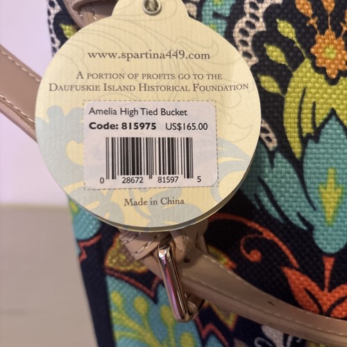 Spartina 449 Daufuskie Island Amelia High Tied Bucket Handbag/Tote Stunning NWT - Picture 3 of 7