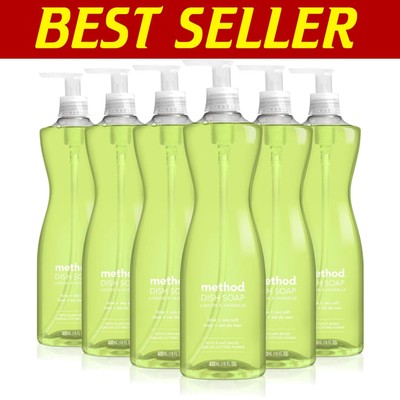 Eco-Friendly Dishwashing Liquid with Fresh Lime + Sea Salt, 18 oz Pump Bottles