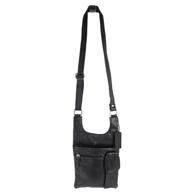 Lakeland Leder Umhängetasche Reisetasche Tasche schwarz verstellbarer Riemen