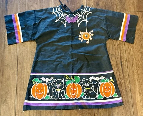 Vintage Handmade Toddler Girls Halloween Witch Costume Glow in Dark